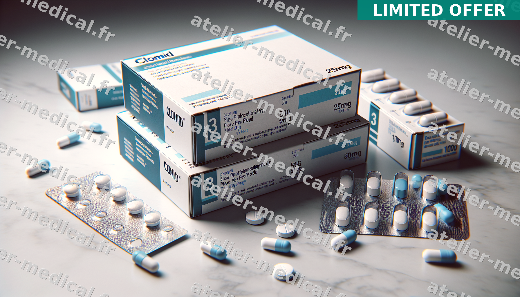 recommandé par 622 médecins : Clomid 100mg à 0,50€ à Paris