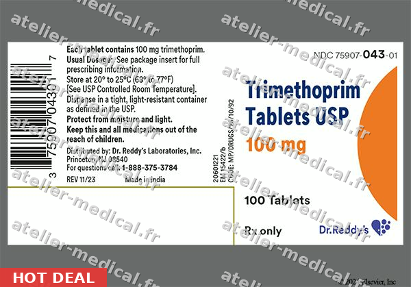 Triméthoprime 200mg — 0,24€/comprimé en France — pharmacie certifiée