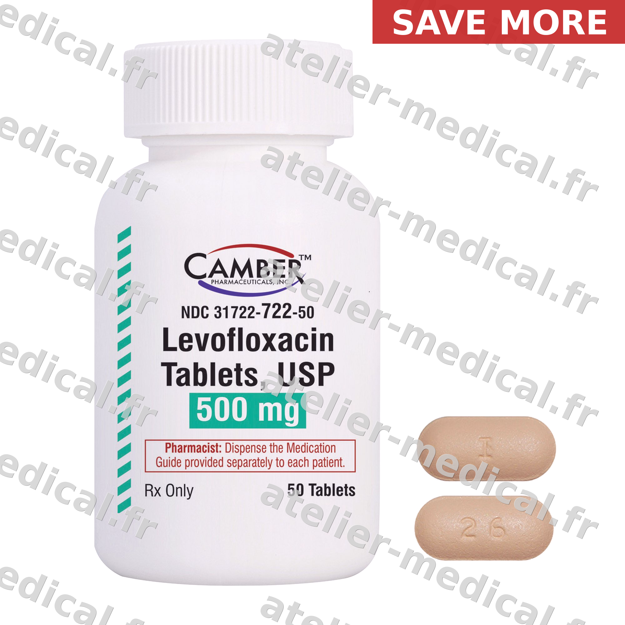 Obtenez Lévofloxacine 750mg — en France — dès 0,62€ — livré chez vous sous 72h